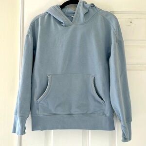 Athleta Girl Hooded Sweatshirt with Front Pocket and Thumb Holes